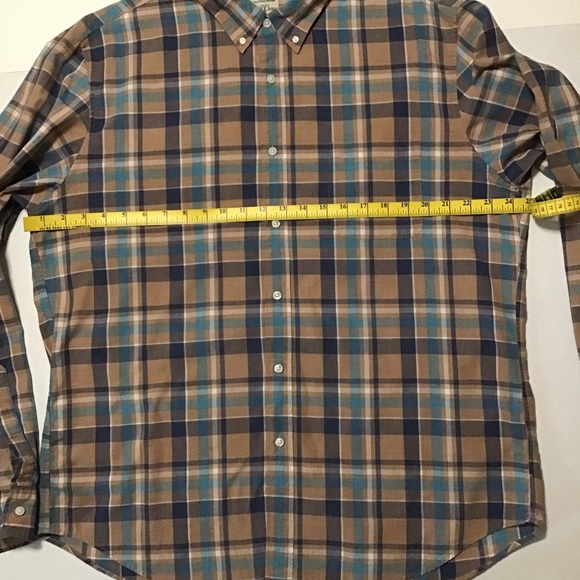 J. Crew men’s button-down classic shirt long sleeve plaid multicolor - Picture 4 of 6